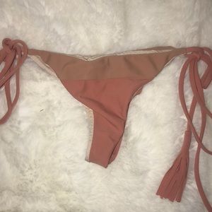 Acacia swim papaya and topless bottoms